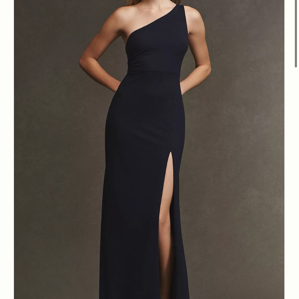 BHLDN Hallie One-Shoulder Stretch Crepe Maxi Gown SIZE SMALL NEW WITH TAGS